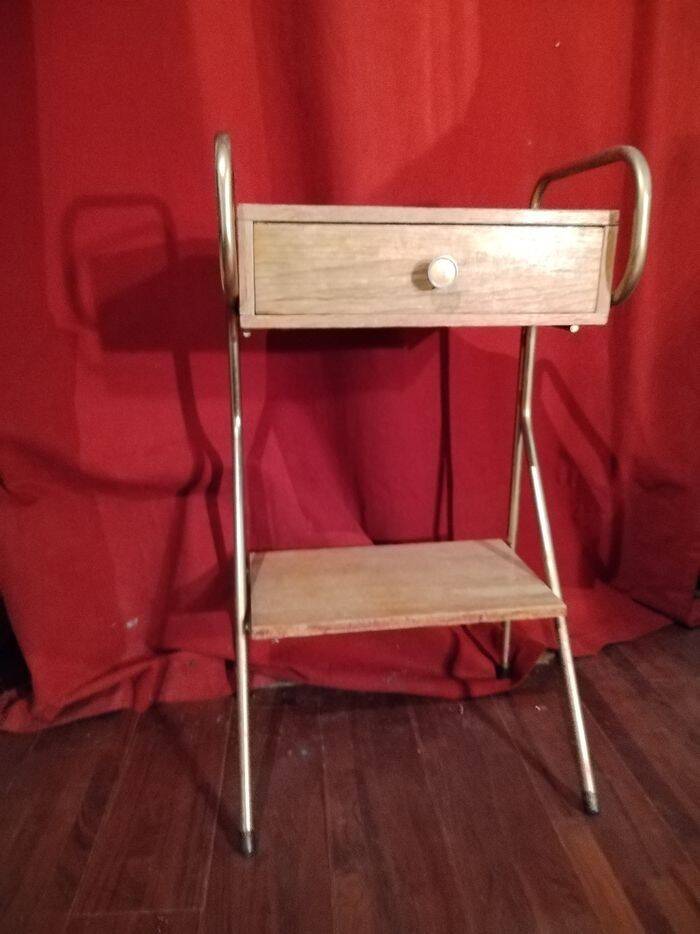 Table de chevet vintage de Jacques Hitier