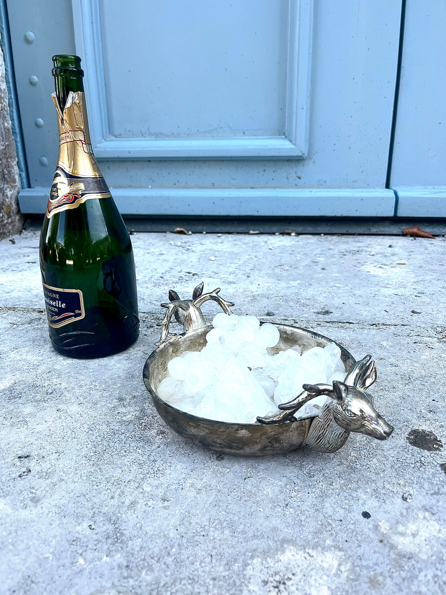 Stag Head Ice Dish Silver Plated Deer Barware