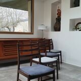 Set of 4 Scandinavian chairs in Rio rosewood