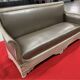 Antique banquette covered in faux shagreen.