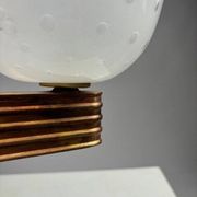 Art Deco Wall Lights in Blown Glass and Brass, Italy, 1940s, Set of 4