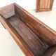Farm table, old solid oak dough trough, France, around 1920.