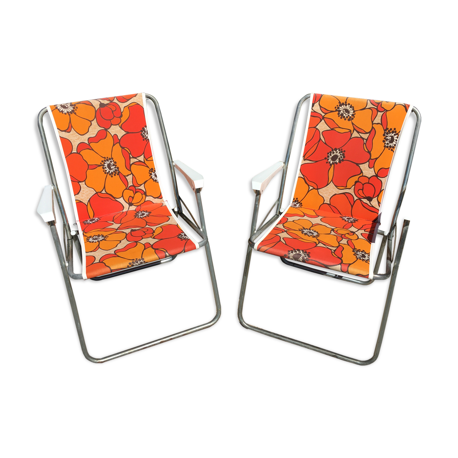 Pair of vintage camping chairs