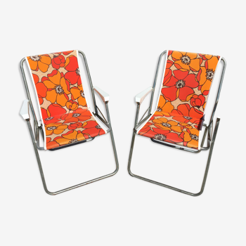 Pair of vintage camping chairs