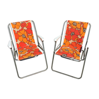 Pair of vintage camping chairs
