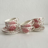 6 Johnson Brothers "Rose Chintz" English earthenware mugs