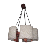 Scandinavian teak chandelier and perplexed