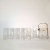 Servizio 11 Bicchieri con portaghiaccio, Tumbler Designer Cini Boeri Per Arnolfo Di Cambio.