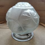 Art deco pressed glass pose lamp