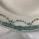 Plat ancien vert Moulin des Loups et Hamage modèle Provence XXème siècle