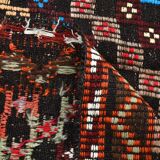 6X10 Bluw & Burgundy Handmade Vintage Kilim Rug, 181x295Cm