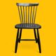 Scandinavian chair Sven Erik Fryklund for HagaFors blackened wood 1950