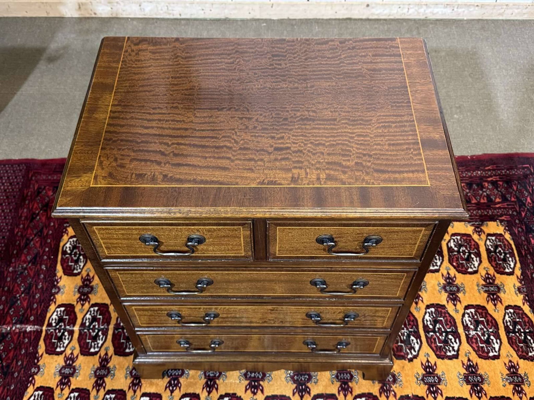 English mahogany commode from the 1950s.