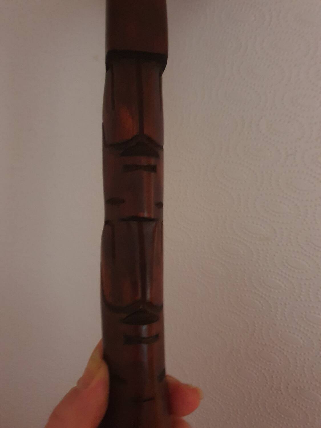 Large wooden serving cutlery folk art vintage African art