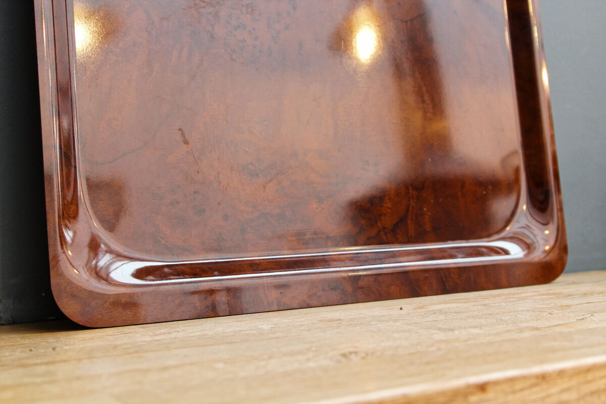 Wood imitation serving tray