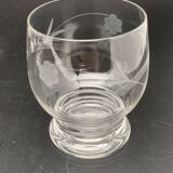Service pichet et verres ciselé motif Fleurs
