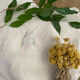 Floral damask cotton tablecloth with central monogram AC.