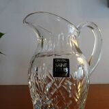 Jug / pitcher with crystal water Saint Louis signed - Model Chantilly