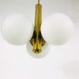 Brass pendant lamp by Kaiser, Germany, 60s