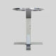 Prototype pedestal table, stool, sofa end, chrome metal and stainless steel German design