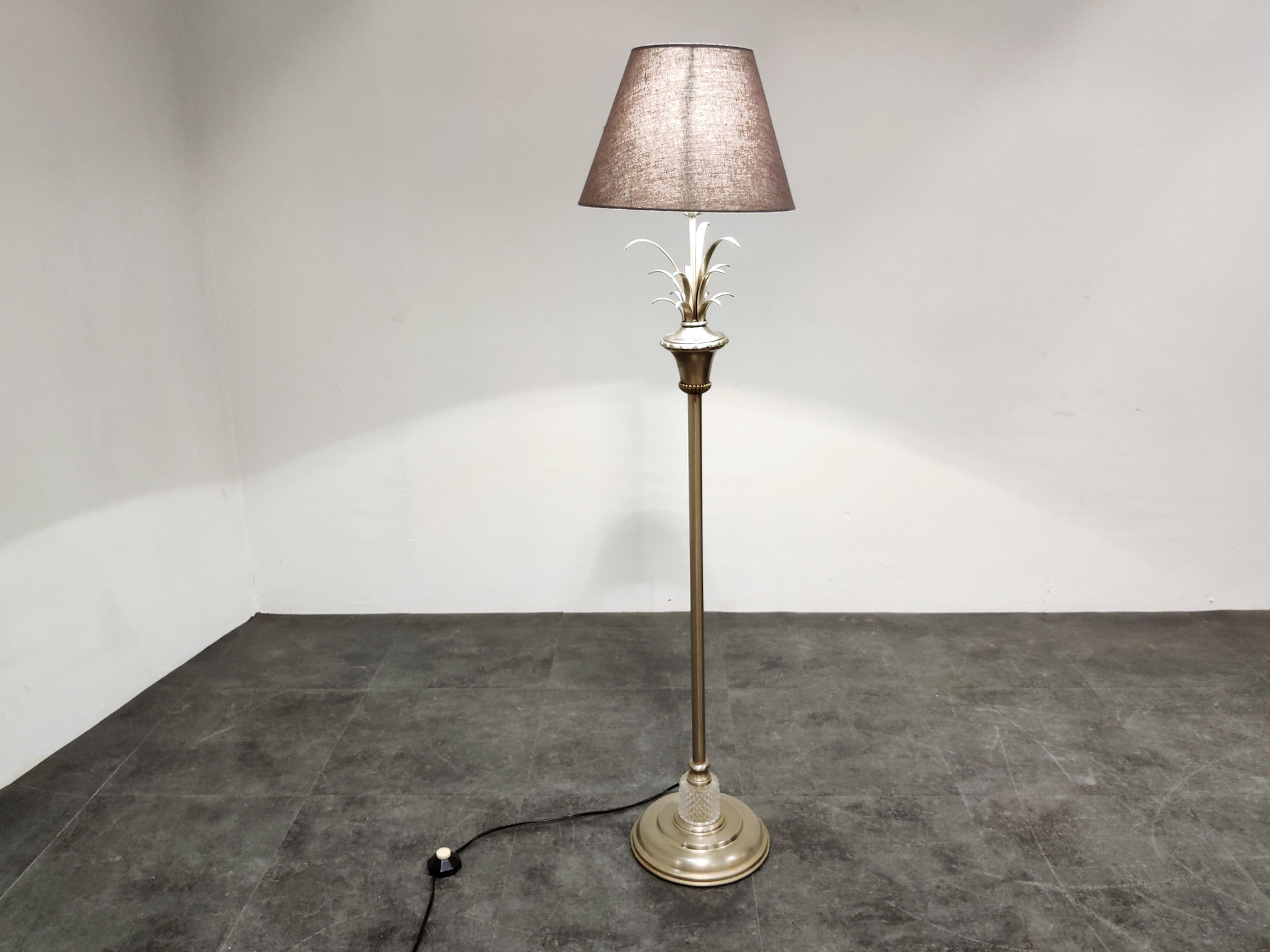 Lampe de sol vintage en forme de feuille d'ananas, années 1970