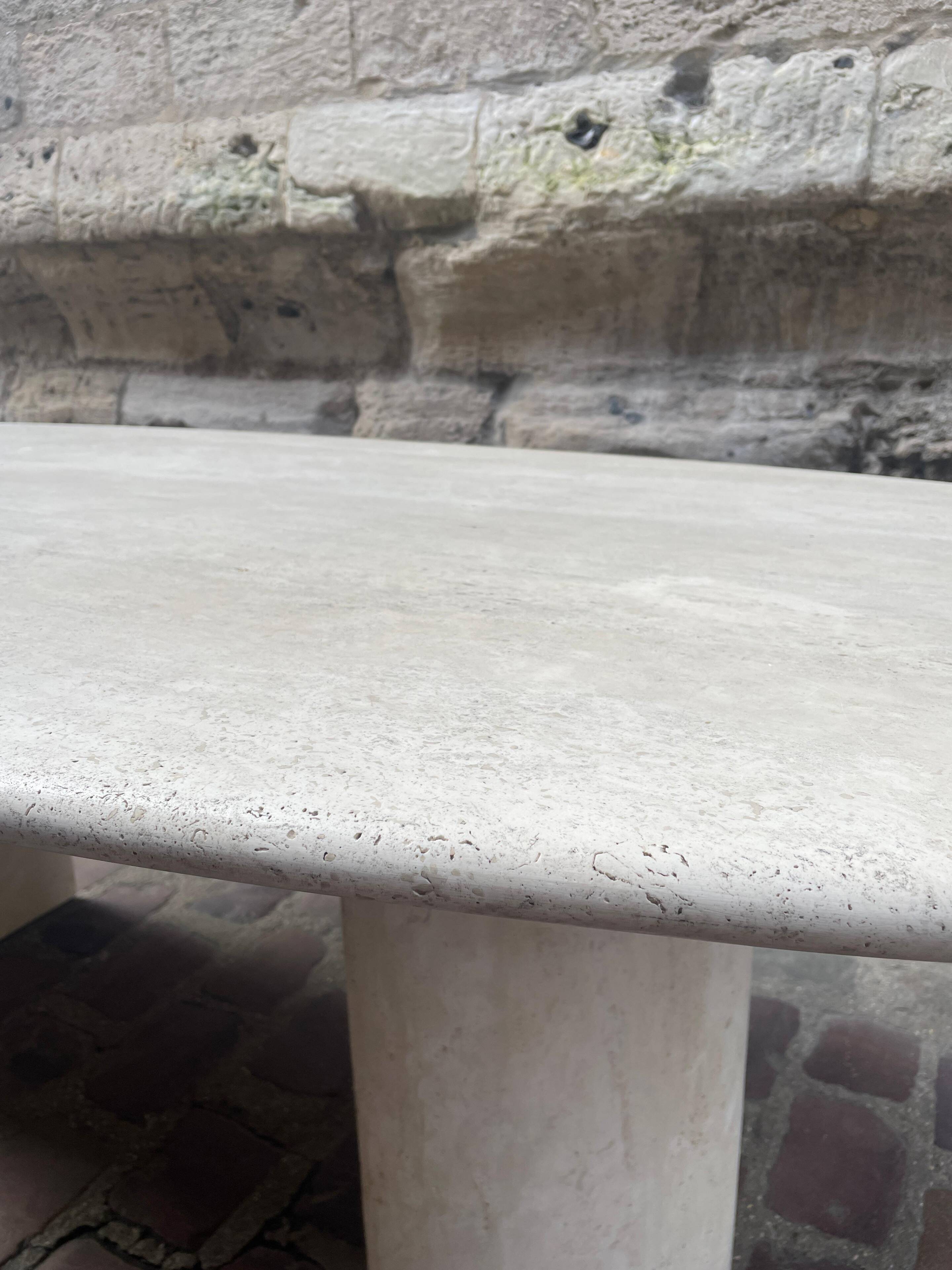 Table en travertin des années 60