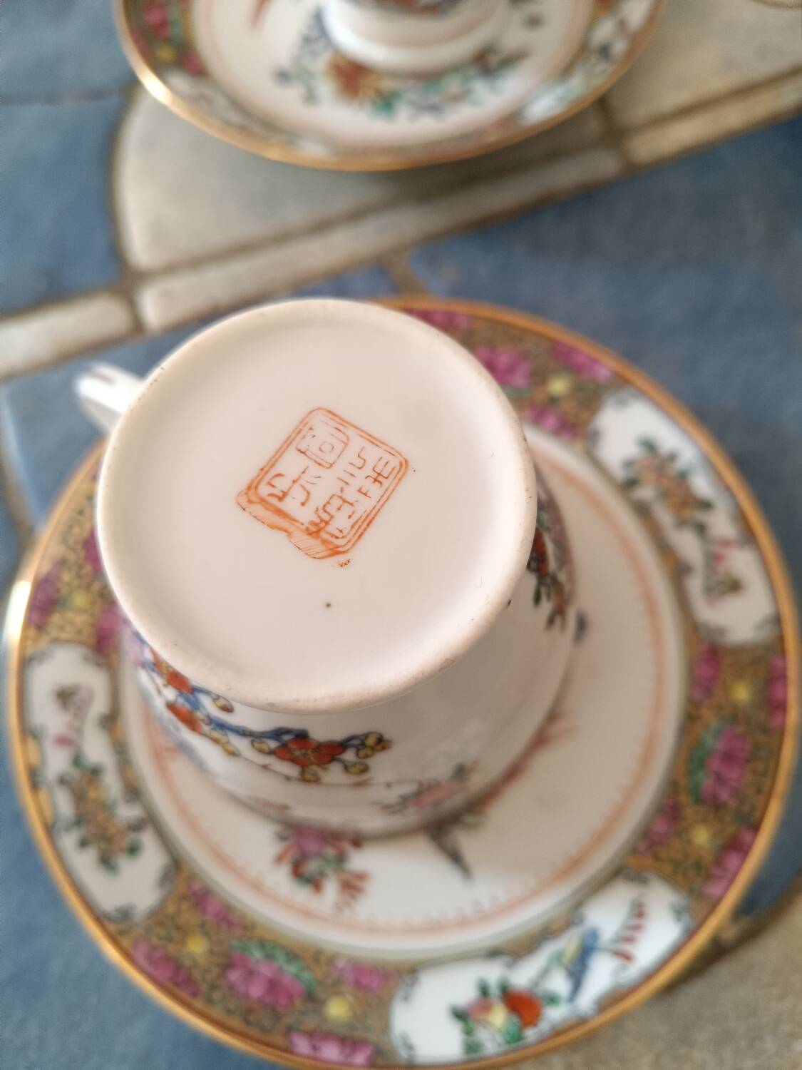 Vintage Chinese porcelain tea set