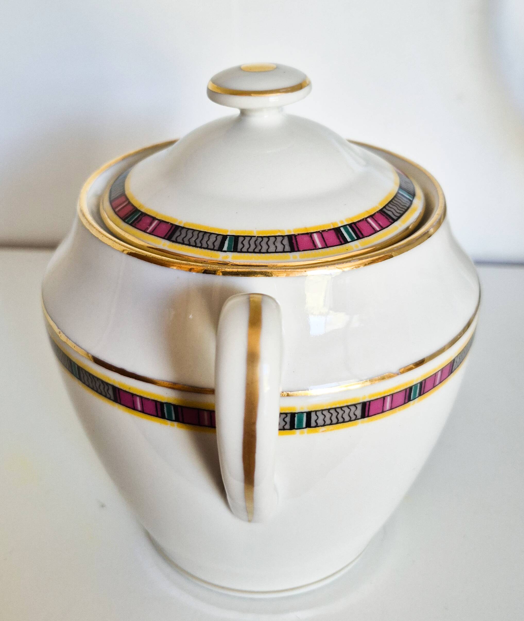 Limoges porcelain coffee service, vintage French.