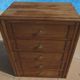 Antique upholsterer furniture with 3 drawers and a false drawer door – Completely restored