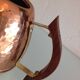Watering can in hammered red copper and wooden handle/vintage 60s-70s