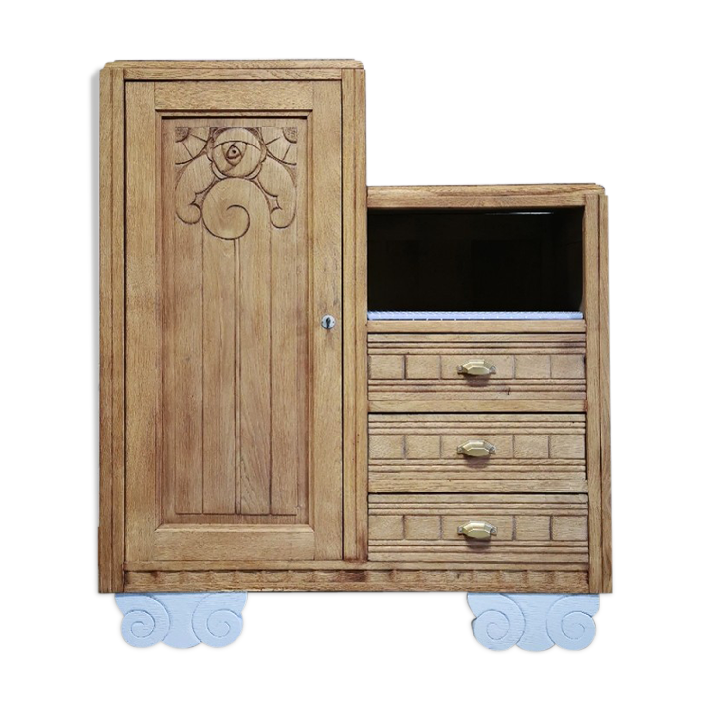 Asymmetrical art deco cabinet