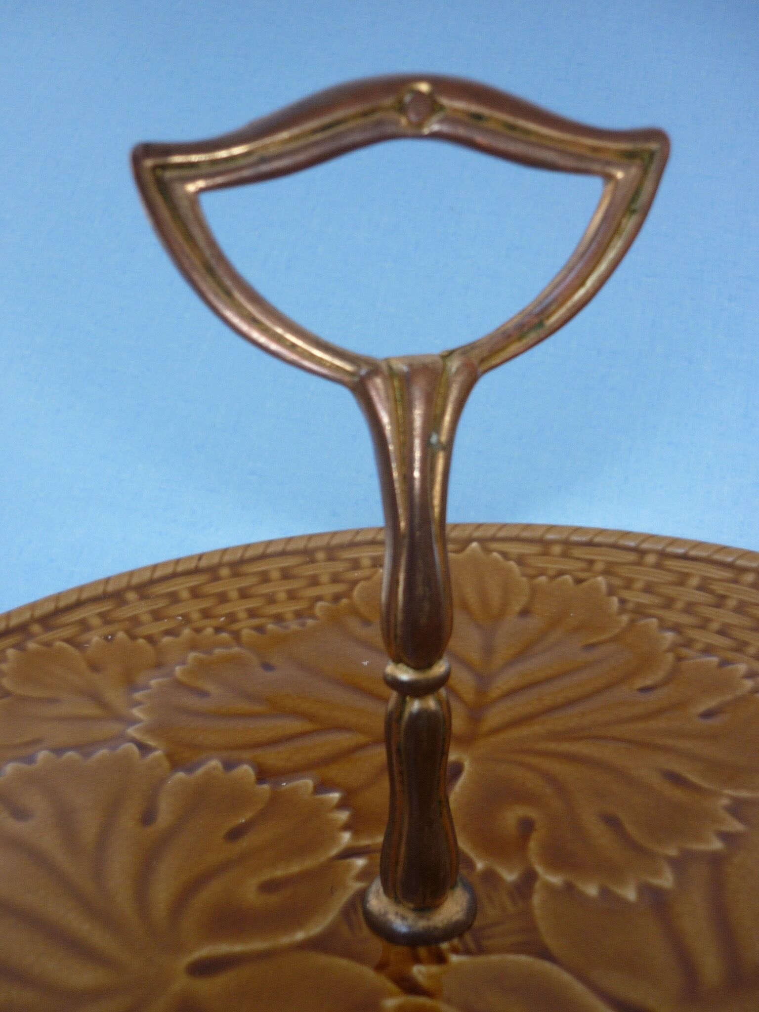 Cheese platter of Gien, vine leaves, 1960