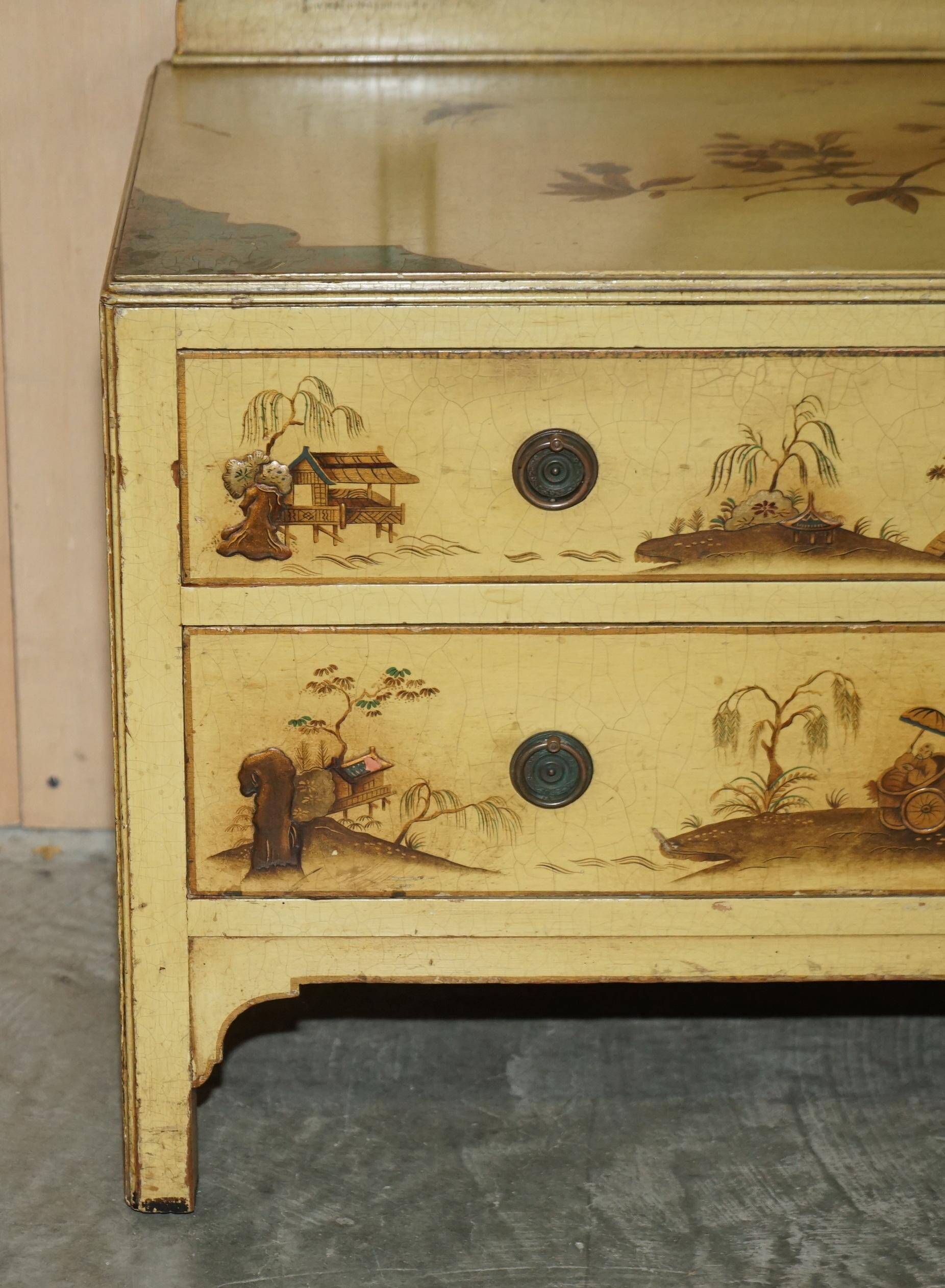 Vintage Chinoiserie Commode with Edwardian Style Mirror