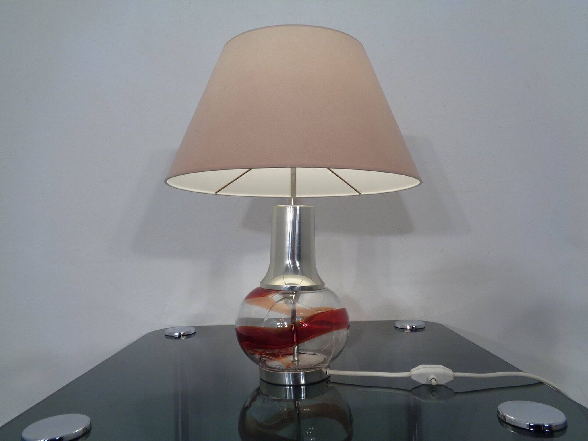 Italian Glass Floor Lamp, 1970s