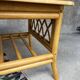 Vintage bamboo, wood and rattan coffee table