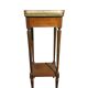 Table d’appoint Louis XVI en acajou, marbre et laiton – vers 1900