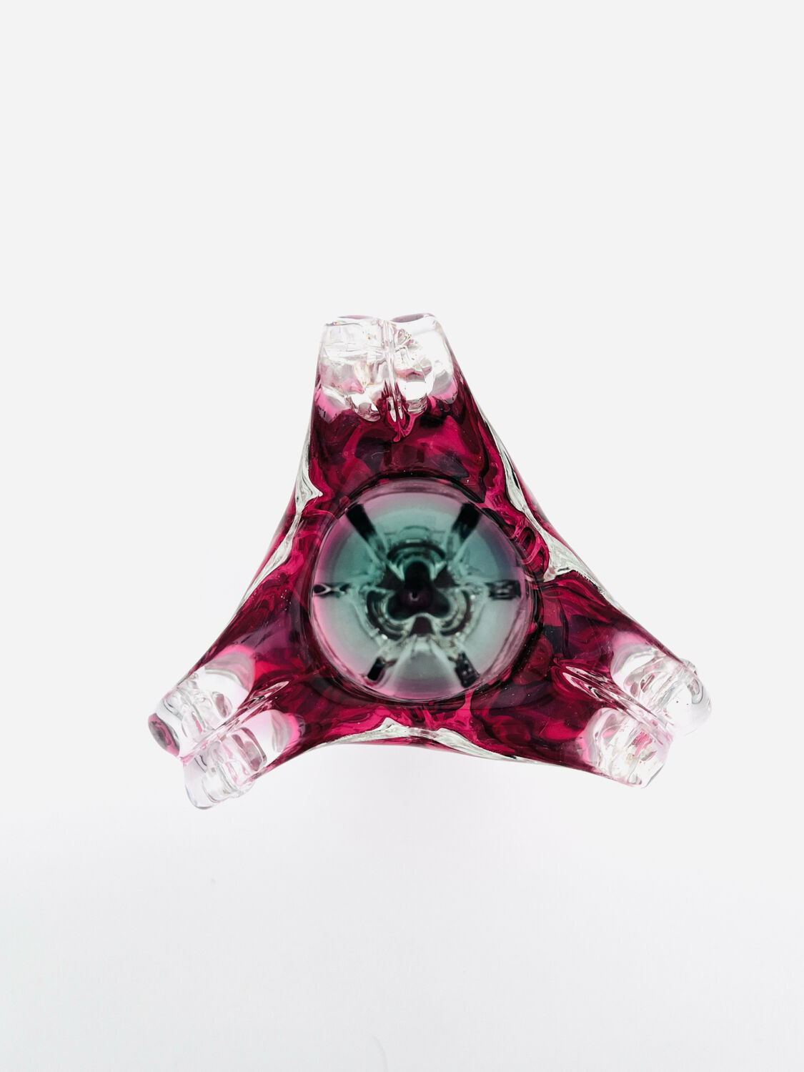 Vase - Sommerso - Josef Hospodka - Fuchsia & Prussian Blue Smoke, 1960s
