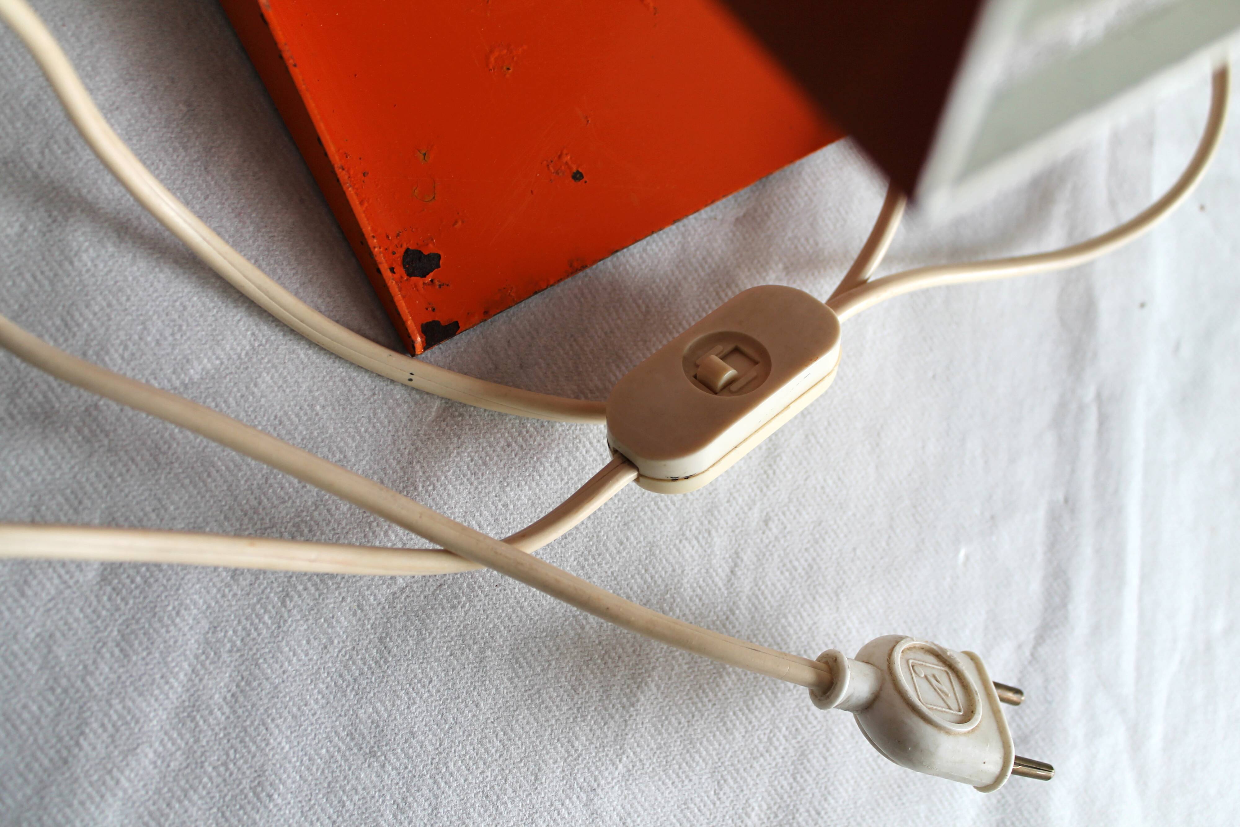 Lamp 70s orange metal