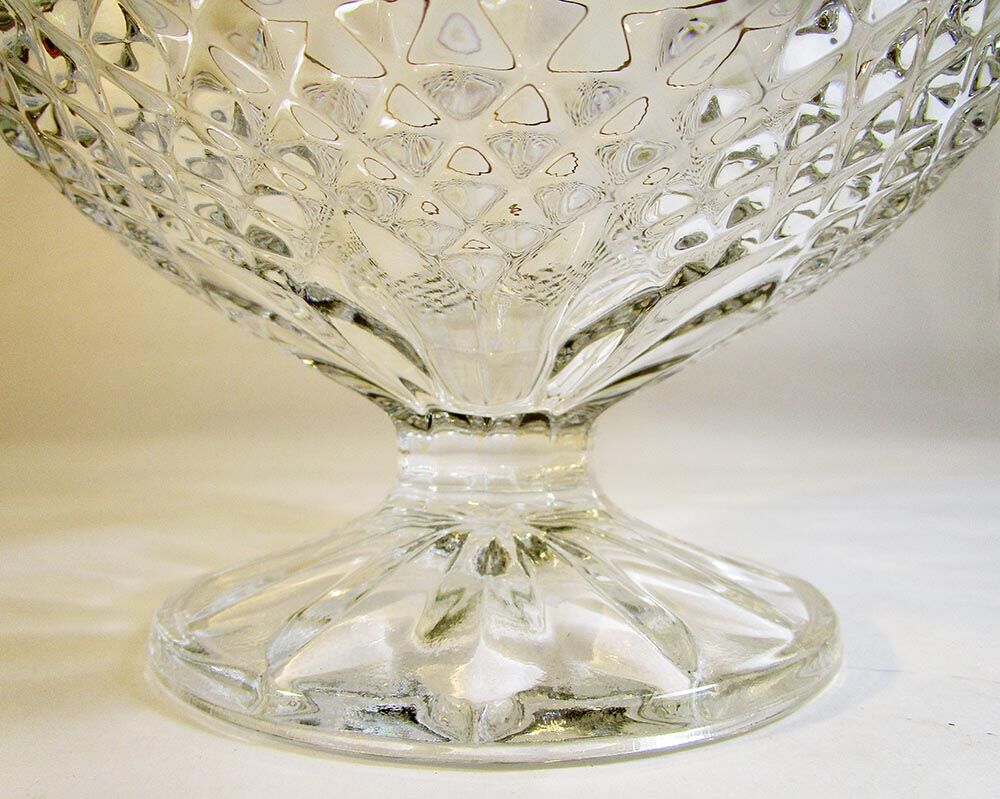 Thick glass stand bowl