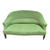 Green velvet toad sofa