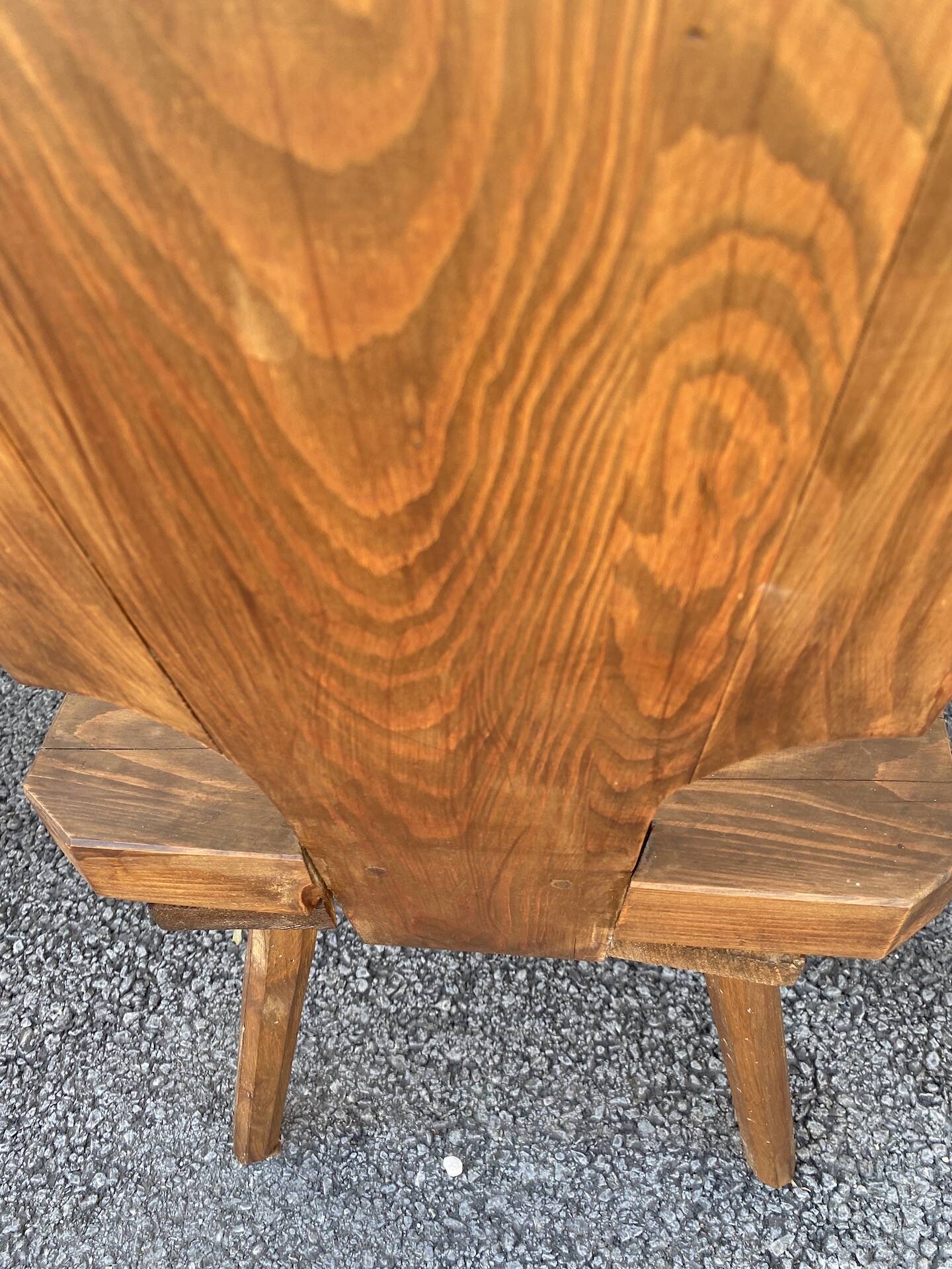 Pair of 1960s Brutalist Solid Oak Chalet Chairs