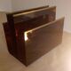 Magazine holder in lucite, tortoiseshell
