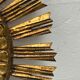 Spanish gold gilt wood sun or sunburst mirror, ca 1950s