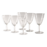Set of 6 chiseled glasses, 2 sizes