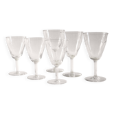 Set of 6 chiseled glasses, 2 sizes