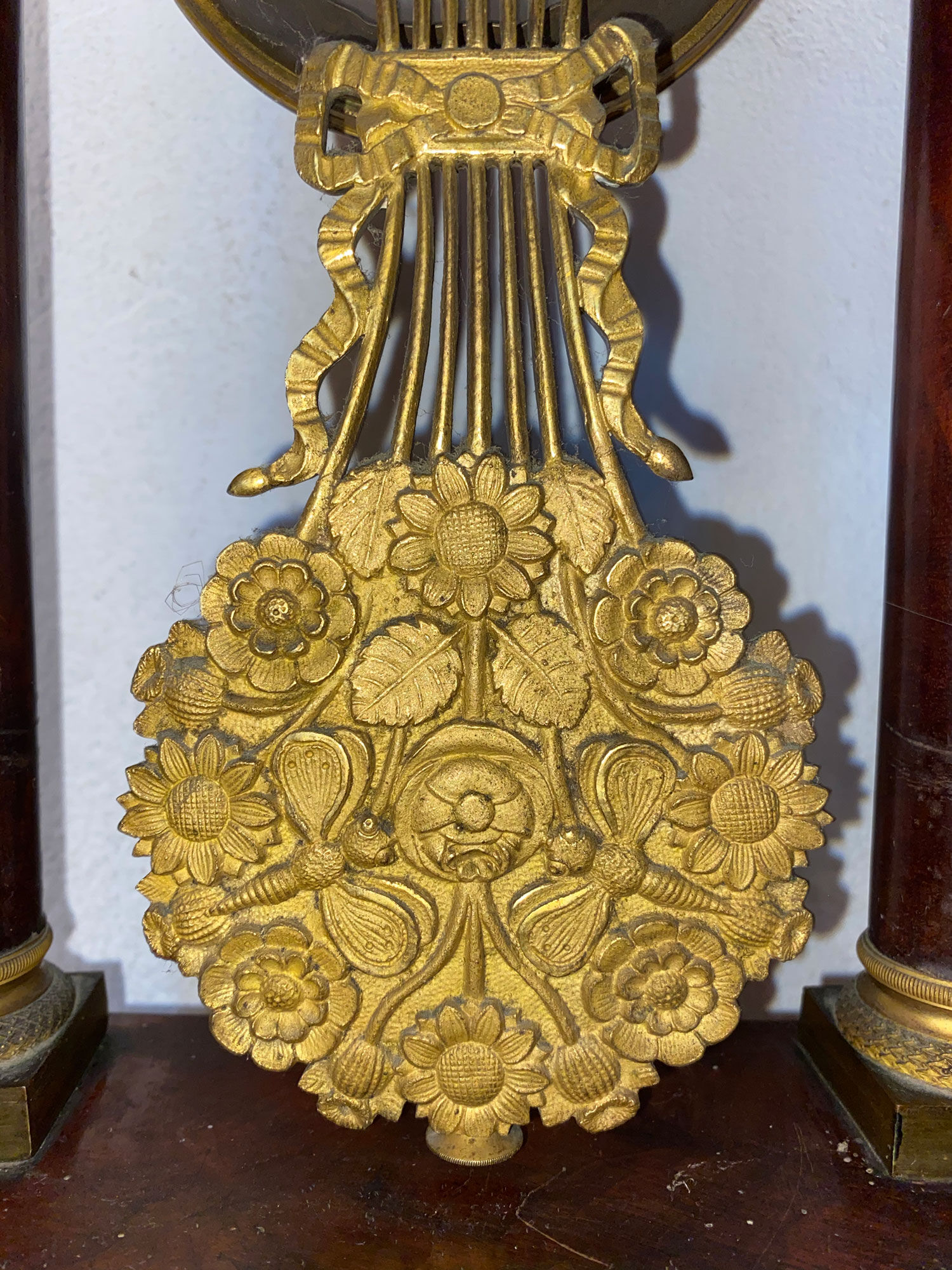 Empire pendule in mahogany cuba Leroy in Paris