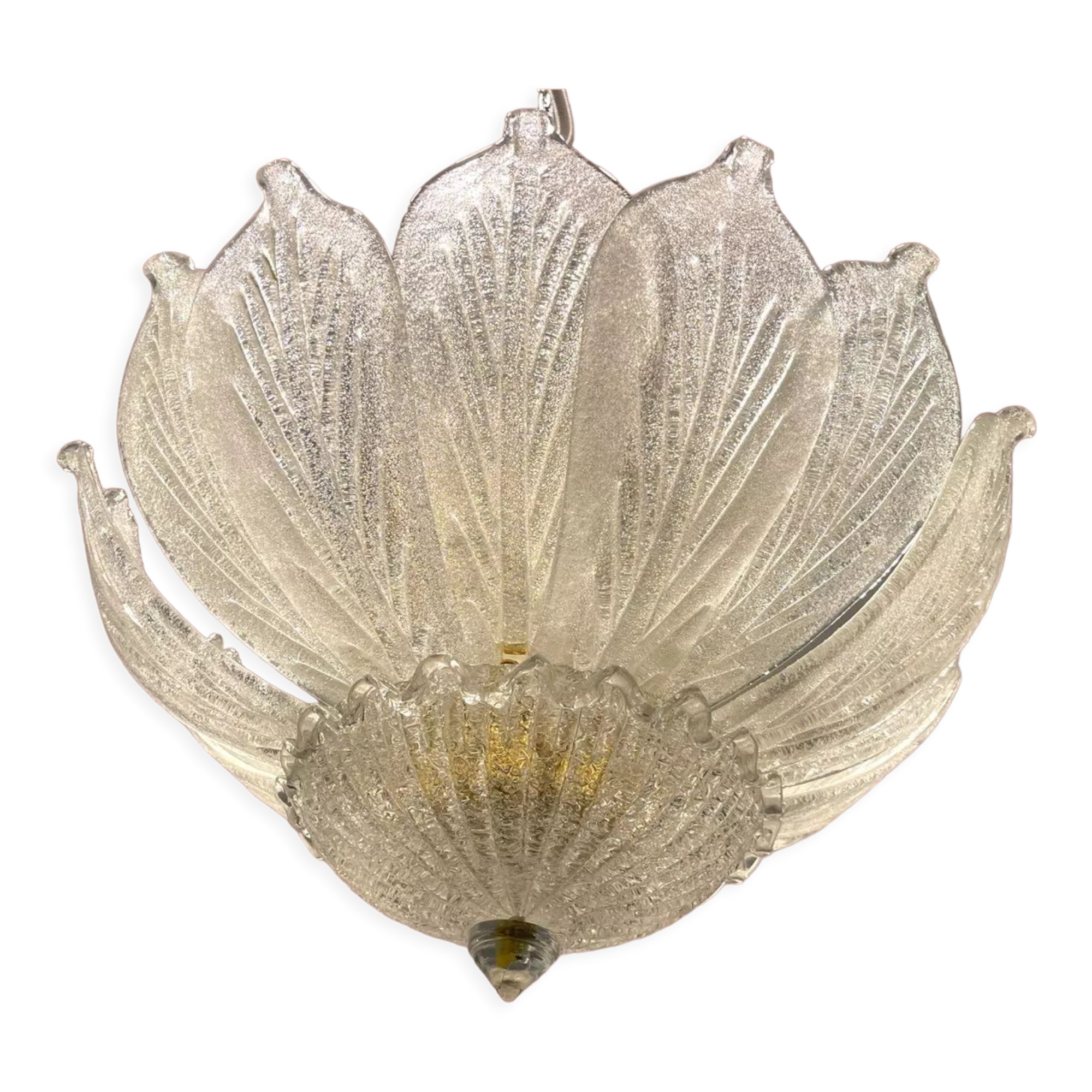 Venetian murano glass flush mount, 1980s