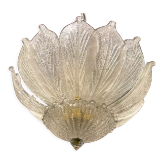 Plafonnier en verre vénitien de Murano, années 1980