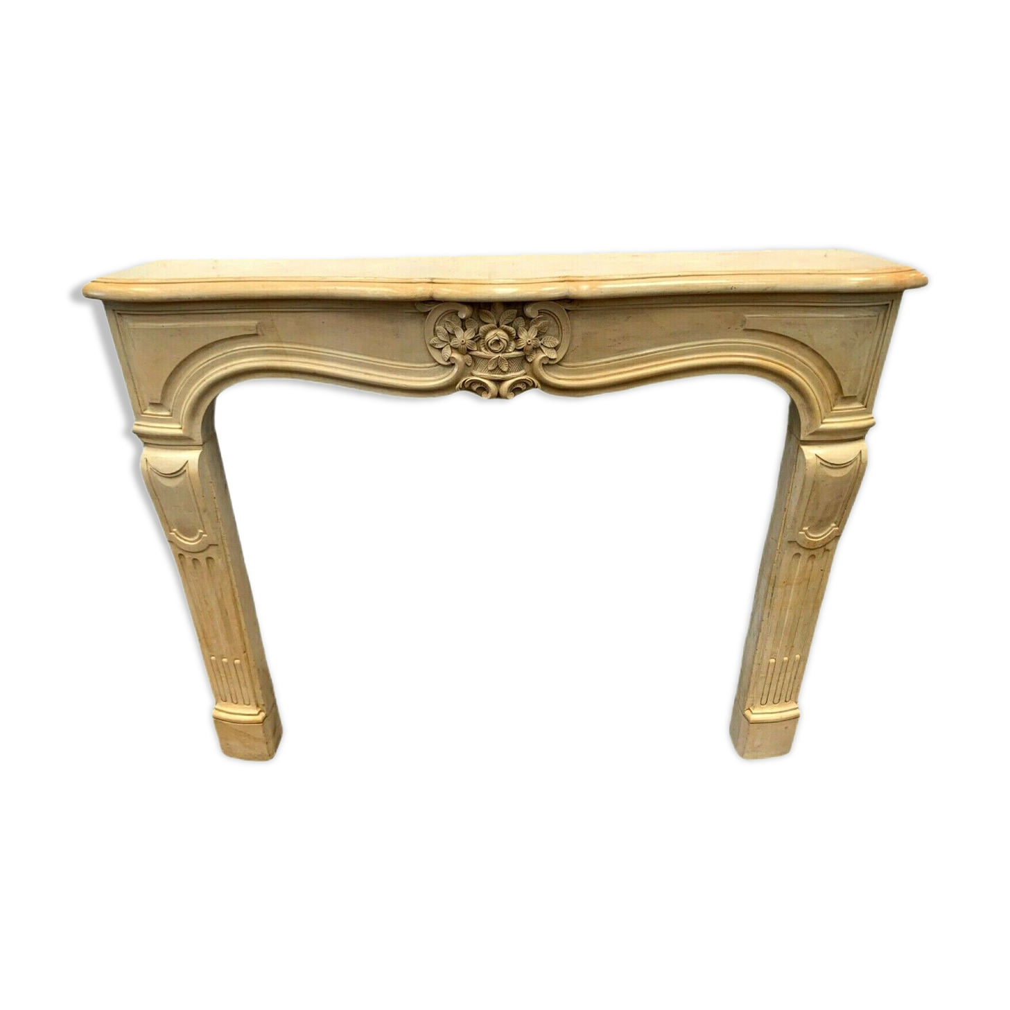 Louis XV style fireplace in natural stone XX century