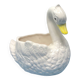 Italian ceramic swan shaped flowerpot